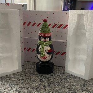 Temptations Festive Penguin with Green and Red Scarf